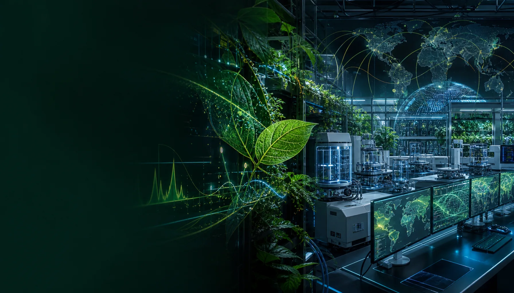 植物叶脉、调控信号轨道与全球数据线路交汇的科研网络空间